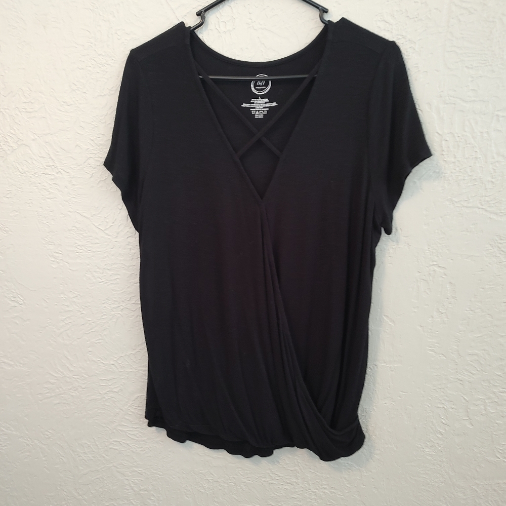 Cross front shirt